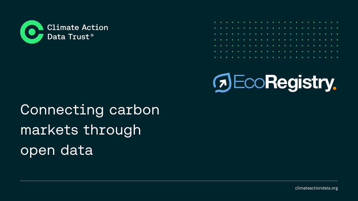 EcoRegistry (@ecoregistry) on Twitter photo Exciting news! <a href="/CAD_Trust/">Climate Action Data Trust</a> has launched its Public Data Dashboard, revolutionising transparency in carbon markets. The Dashboard links, aggregates and harmonises data from independent standards and national registries. We are thrilled to connect our data with CAD Trust! Exciting news! <a href="/CAD_Trust/">Climate Action Data Trust</a> has launched its Public Data Dashboard, revolutionising transparency in carbon markets. The Dashboard links, aggregates and harmonises data from independent standards and national registries. We are thrilled to connect our data with CAD Trust!