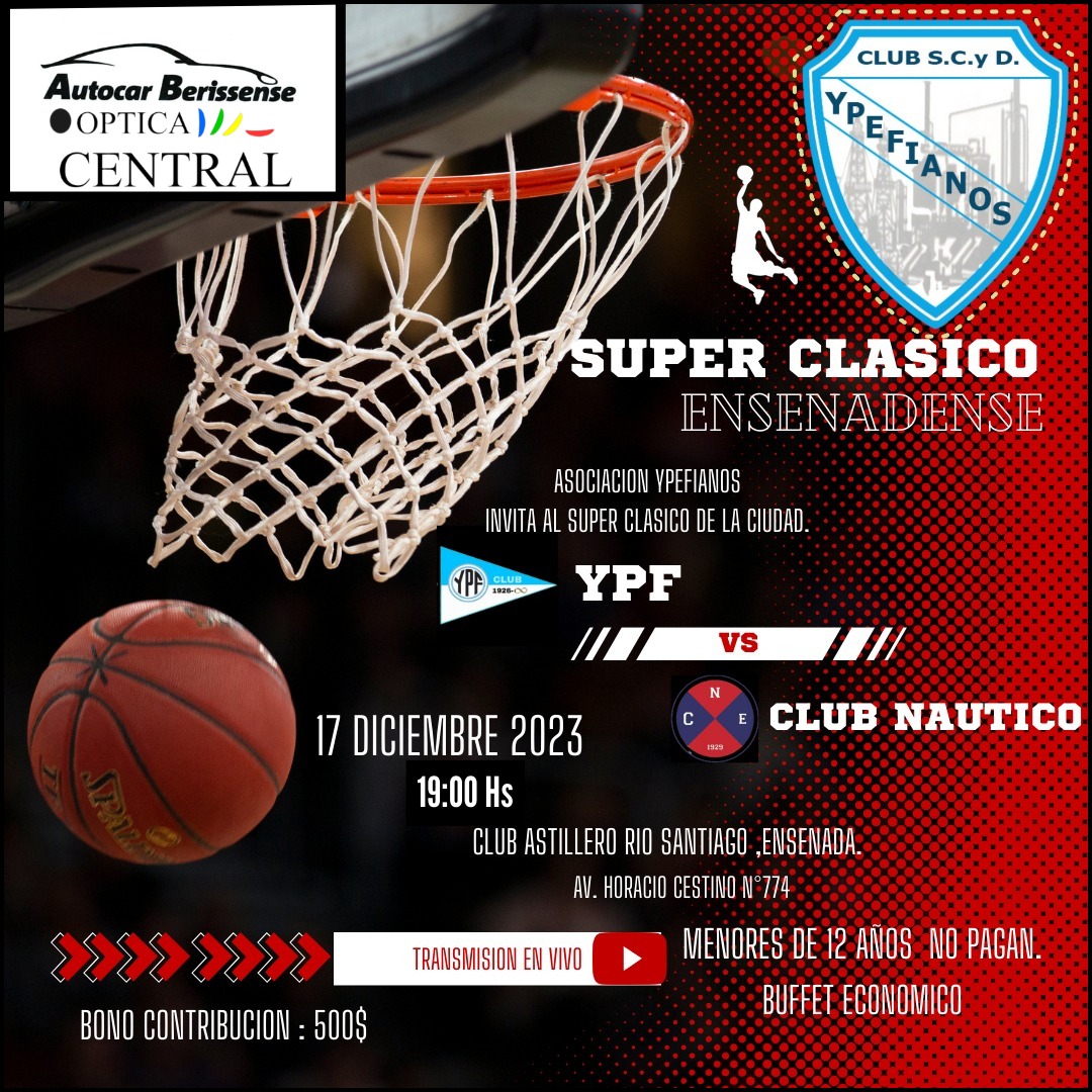 ENSENADA SE UNE POR YPF: El Club Ypefianos reeditará el clásico ante Náutico en la cancha de Astillero

Leer más acá 👇 

nuestrobasquet.com.ar/2023/12/ensena…