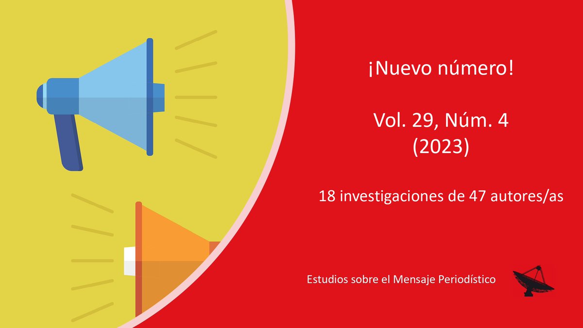 📢 ¡Nuevo número! Ya se puede consultar el Vol. 29, Núm. 4 (2023) con 18 nuevas investigaciones. Muchas gracias a tod@s l@s autor@s y evaluador@s que han hecho posible este número. Esperamos que os resulte muy interesante 🧑‍🎓👩‍🎓@UAIccinfUCM 👉 revistas.ucm.es/index.php/ESMP…