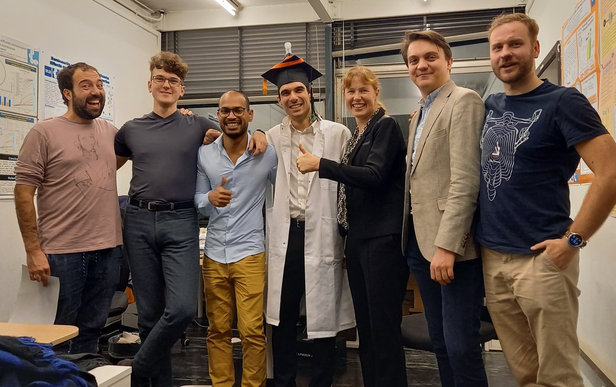 Hennie Valkenier (@hennievalkenier) on Twitter photo Great to see <a href="/AlessioCataldo5/">Alessio Cataldo</a> turn into a Dr at the end of his 4-year PhD journey. Also a great occasion to re-unite several of the postdocs and PhD students that are/have been working on anion transport in our @EMNS_lab over the past 5 years.😊 #proudsupervisor Great to see <a href="/AlessioCataldo5/">Alessio Cataldo</a> turn into a Dr at the end of his 4-year PhD journey. Also a great occasion to re-unite several of the postdocs and PhD students that are/have been working on anion transport in our @EMNS_lab over the past 5 years.😊 #proudsupervisor