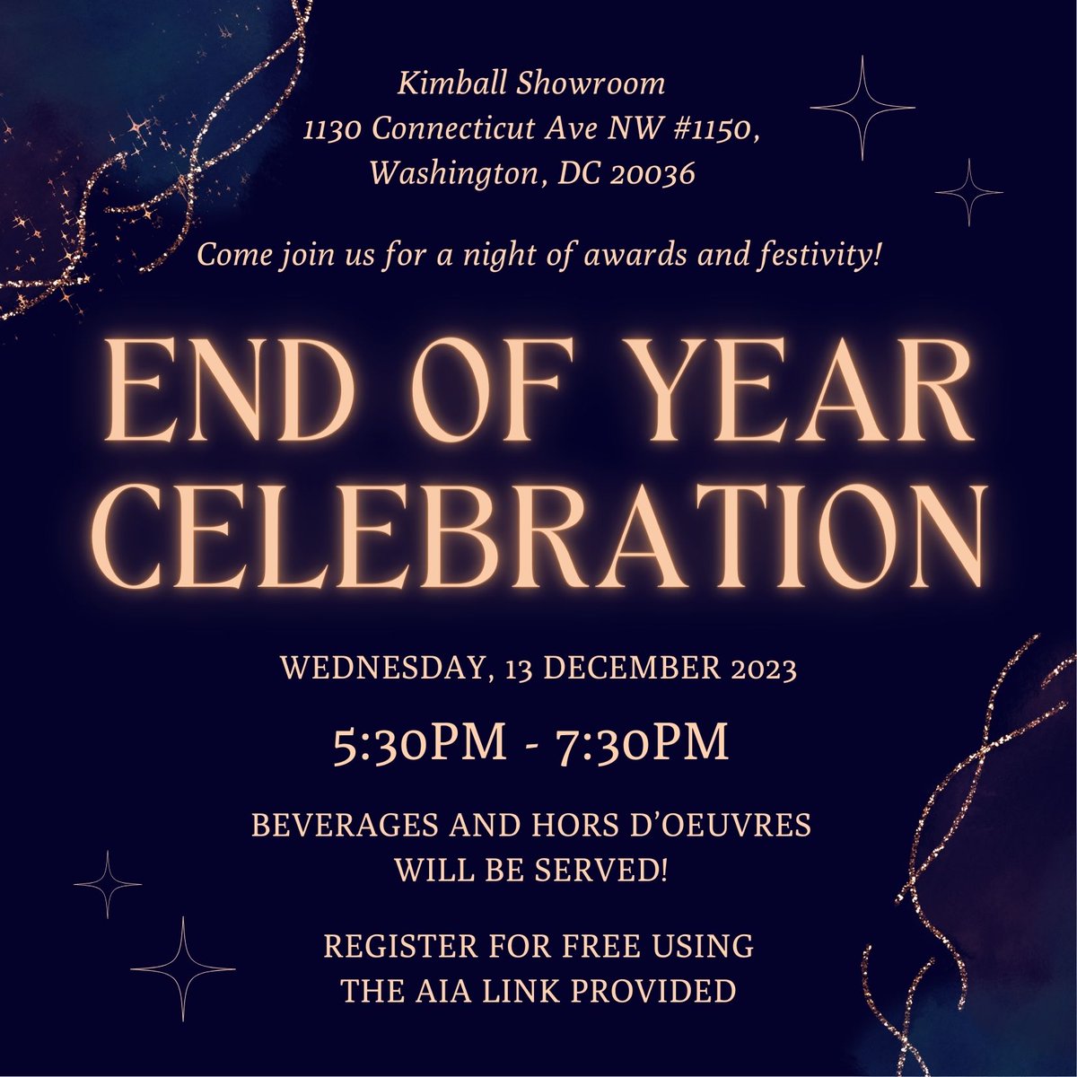 AIAdcEAC's tweet image. HAPPENING TOMORROW! Join the AIA|DC EAC as we raise a glass to all we have achieved as a committee in 2023, including recognizing our members who have obtained licensure or achieved a professional accomplishment this year! Register below! aiadc.com/event/end-year…
