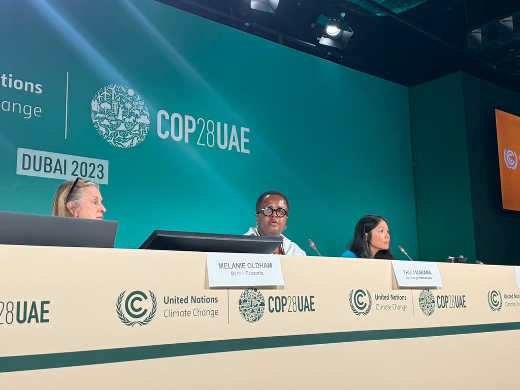 “It’s simple: You have to turn off the tap before you begin mopping the floor. Countries can’t phase out fossil fuels w/o stopping oil + gas expansion.” – Thuli Makama of @PriceofOil on dangerous fossil fuel expansion by rich countries like US, UK, Norway. #EndFossilFuels #COP28