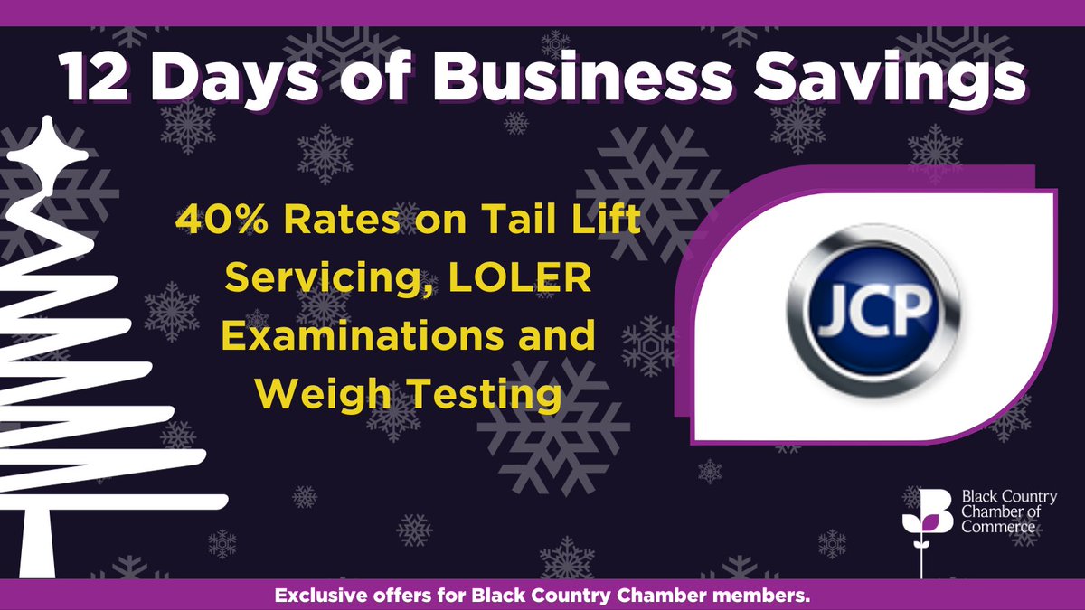 🎄 12 days of business savings 🎄

<a href="/JCPayneUK/">JC Payne (UK)</a>’s skilled, mobile engineers will attend to your vehicle at a time and location convenient to you and ensures your vehicle remains legally compliant 🛣️

View offer ➡️ loom.ly/moaaWk8

#blackcountry #businesssavings #BCCC