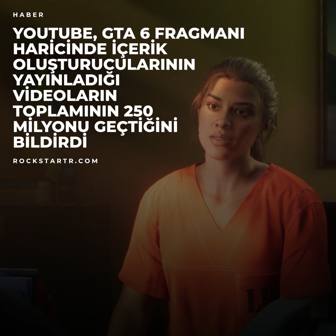 YouTube, GTA 6 fragmanı haricinde içerik oluşturucularının yayınladığı videoların toplamının 250 milyonu geçtiğini bildirdi.

#YouTube #GTA6 #GTAVI