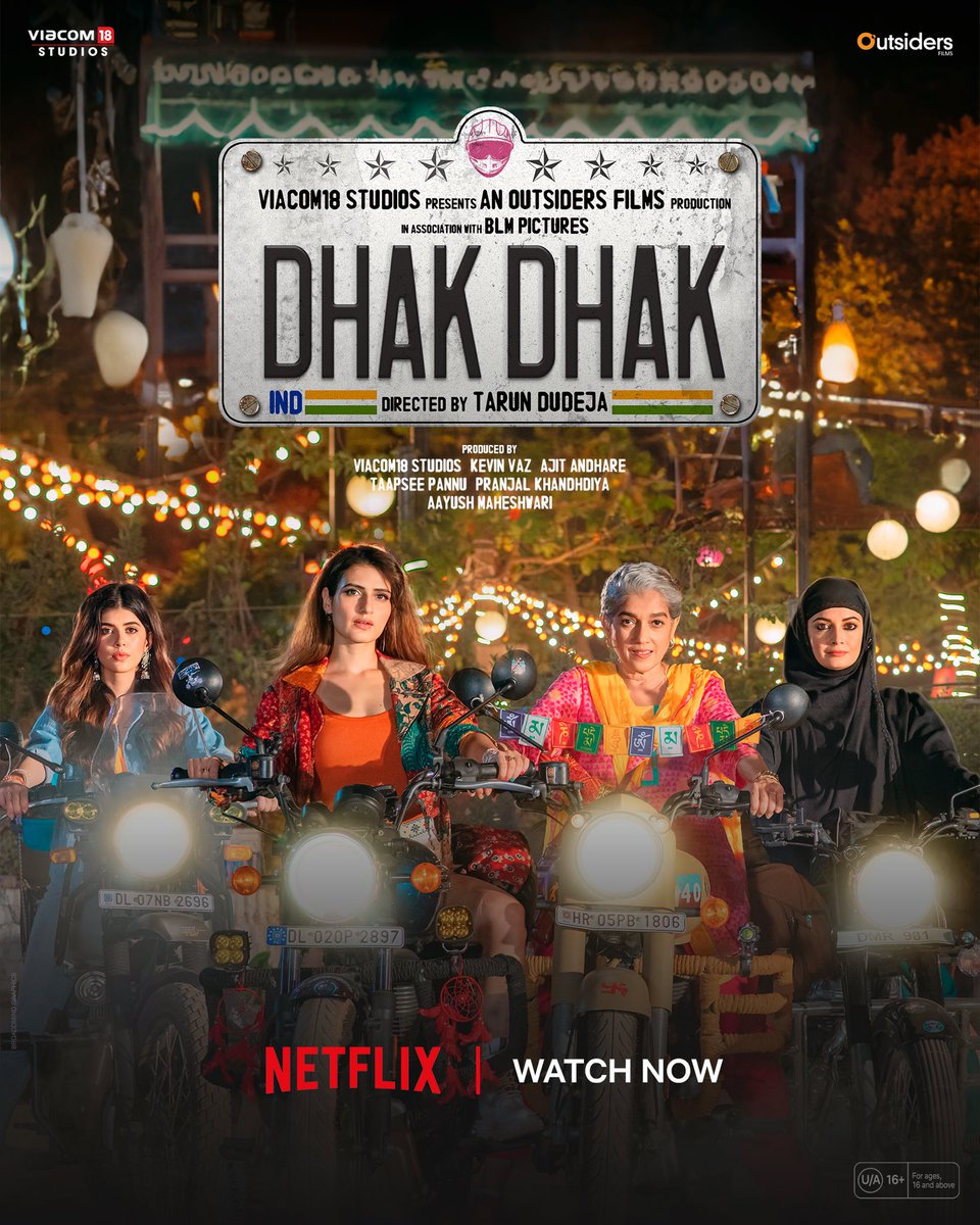 An extraordinary ride of 4 ordinary women. 🏍️ #DhakDhak streaming on @netflix