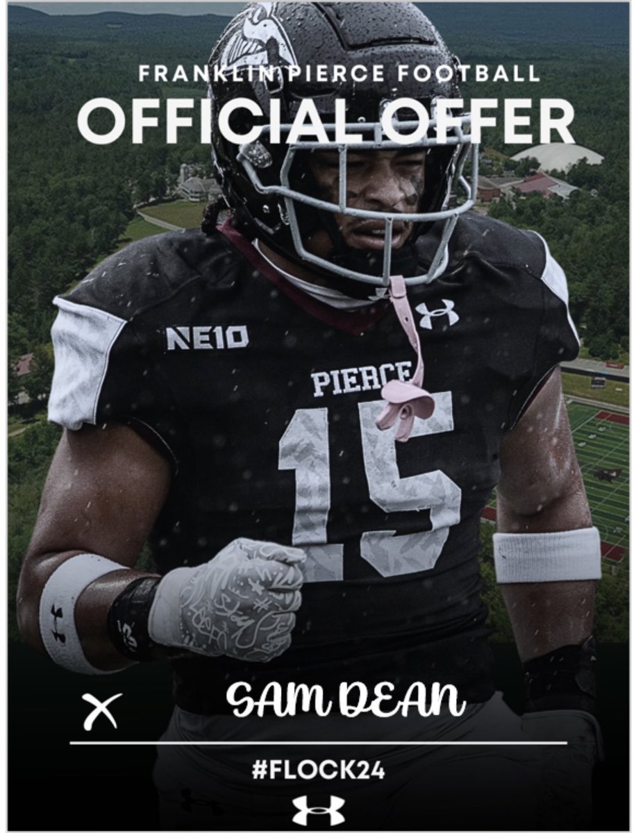 Blessed to receive an offer from Franklin Pierce football, thank you <a href="/Coach_GAS/">Russell Gaskamp</a> for this opportunity 
@CoachWNick
<a href="/Coach_IT1/">Isiah Tolbert</a>
@CoachTaylorOC
