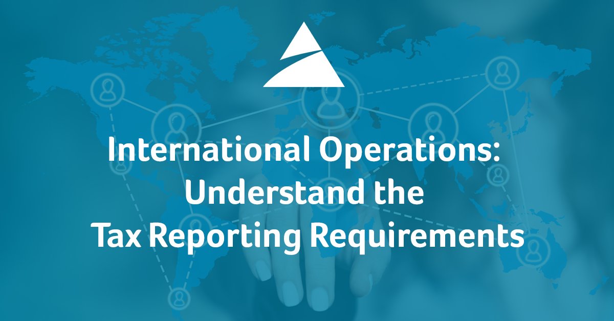 #Taxreporting can pose a challenge for any biz, but the complexities grow when a company has operations in more than one country. A business with int'l operations or #foreignownership faces a large—and frequently changing—array of reporting requirements... aslcpa.com/newsletters/in…
