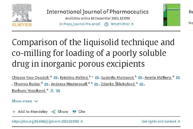 Chromed_lab's tweet photo. Our diligent efforts have once more resulted in a publication, now in the International Journal of Pharmaceutics, where PharmDr. Kristýna Mrštná contributes as a co-author to an article titled https://t.co/KWMETpwSur