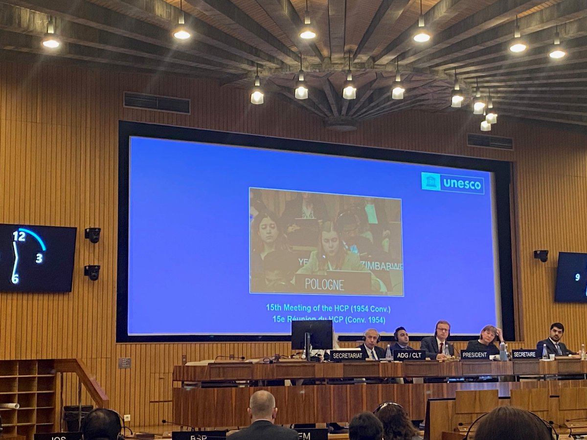'It is our firm belief that the #HagueConvention, especially as we approach its upcoming anniversary, remains an indispensable legal instrument for safeguarding our shared #heritage for the benefit of future generations.' - 🇵🇱 during #1954Convention meeting. @NarIDpl @UNESCO