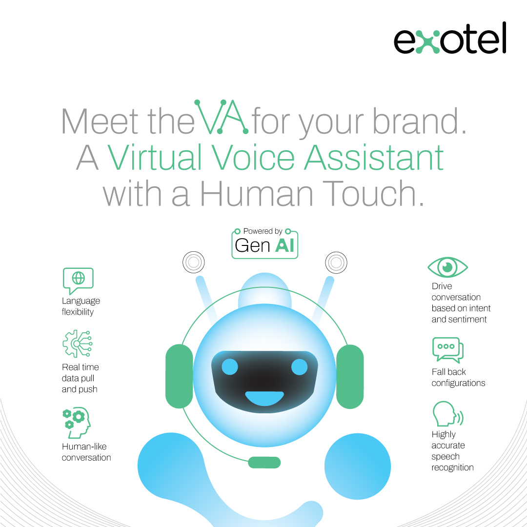 Meet Exotel’s GenAI Powered Virtual Voice Assistant! 🚀 Not only smart but also empathetic and multilingual, it excels in grasping the intent and context of conversations, ensuring seamless and personalized customer interactions. Learn more here: bit.ly/3RCCEBt #tech