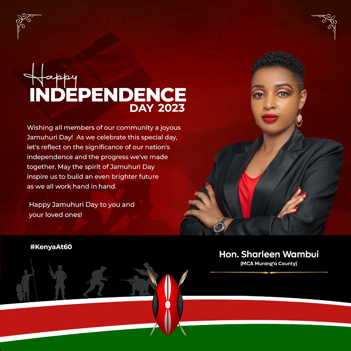 Happy Jamhuri day fellow Kenyans. Am proudly Kenyan 🇰🇪 #AhugForRuto #KenyaAt60 #Kenya