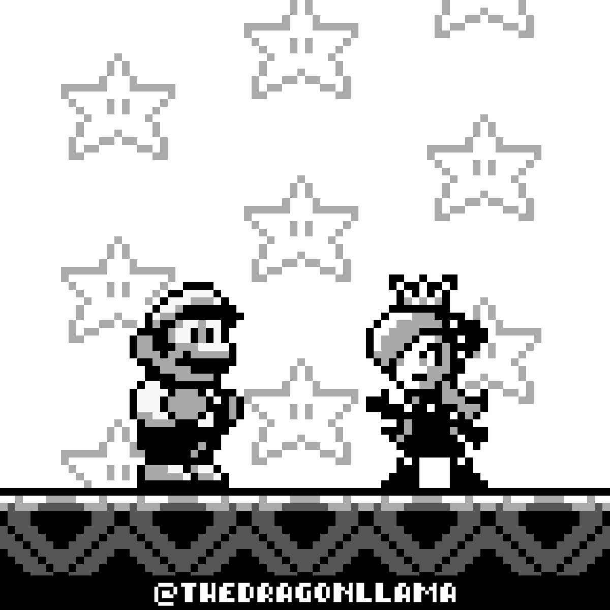 thedragonllama's tweet photo. Super Mario Land 2, cuz why not? #pixelart #wapeach #walpeach #gameboy https://t.co/IeYixpUWTx