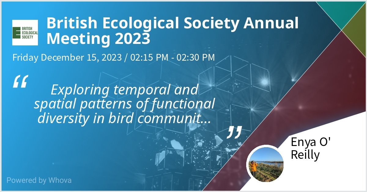 Returning to #BES2023 in Belfast this year to present some of my PhD research 😊 looking forward to 3 days of chatting all things ecology science! #phdlife