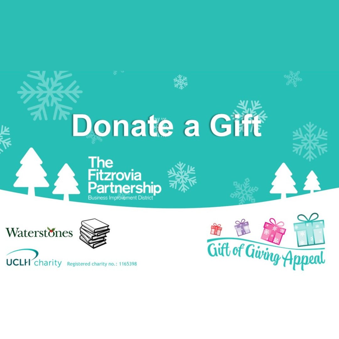 The deadline to get involved in our Donate a Gift campaign with Waterstones is 𝟮 𝗽𝗺 𝗼𝗻 𝗧𝗵𝘂𝗿𝘀𝗱𝗮𝘆 𝟭𝟰 𝗗𝗲𝗰𝗲𝗺𝗯𝗲𝗿 so please head over to Waterstones on Tottenham Court Road and purchase a book for a child at UCLH Hospital this Christmas. #donateagift #uclhcharity