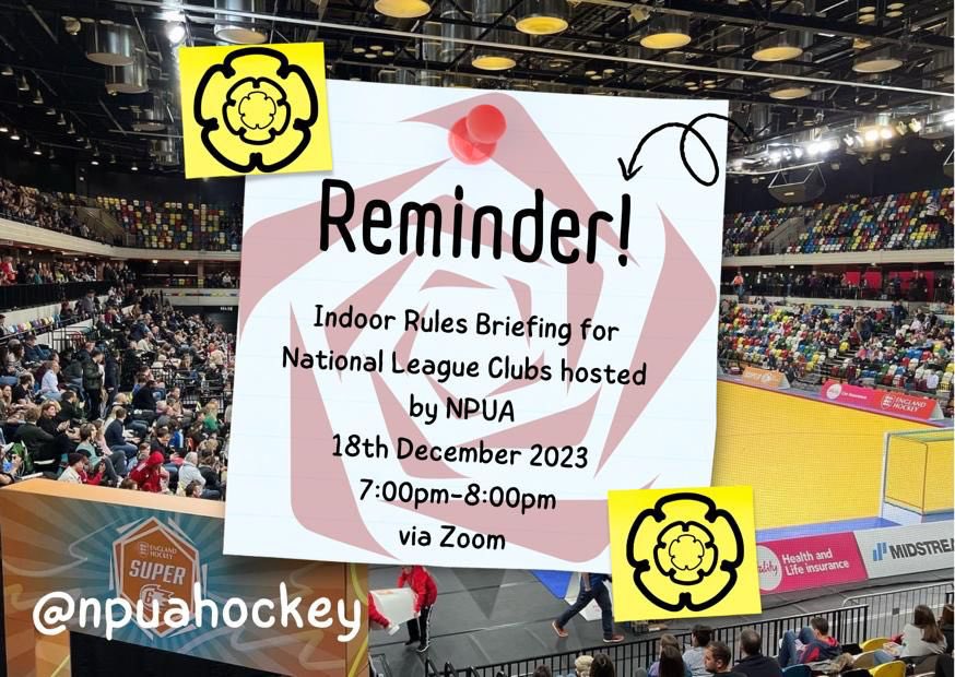 REMINDER - We’re hosting an indoor briefing for all national league clubs on 18th December. Want to sign your club up to make sure you’re up to speed on the rules and interpretations? Link here: forms.gle/Ugym679p2mCx35…