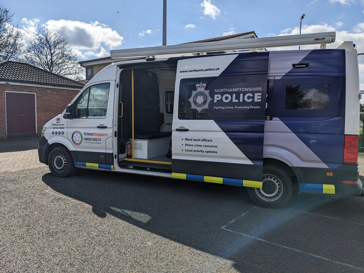 Today PC Walsh and PCSO Cotter are at the Grange Place, Kettering holding a community engagement event. Feel free to pop down and say hello! You will also find North Northamptonshire Council and other local authorities present.