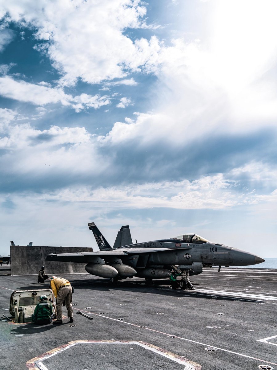 A US Navy fighter jet prepares to be launched off the flight deck of the 🇺🇸 USS Gerald R. Ford in the Adriatic Sea 🌊 For nearly seventy-five years, the bond between Europe and North America has made NATO the strongest alliance in history