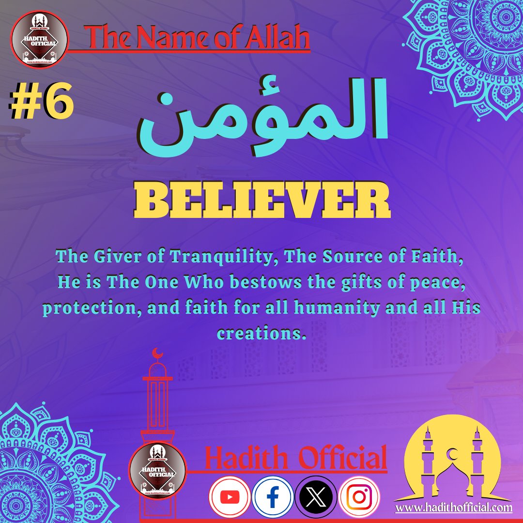 HadithOfficial's tweet image. The Giver of Tranquility, The Authority of Faith, He is The One Who confers the gifts of peace, security, and faith for all humanity and all His creations. #Almumin #TheNameofAllah #HadithOfficial @HadithOfficial  #Allah