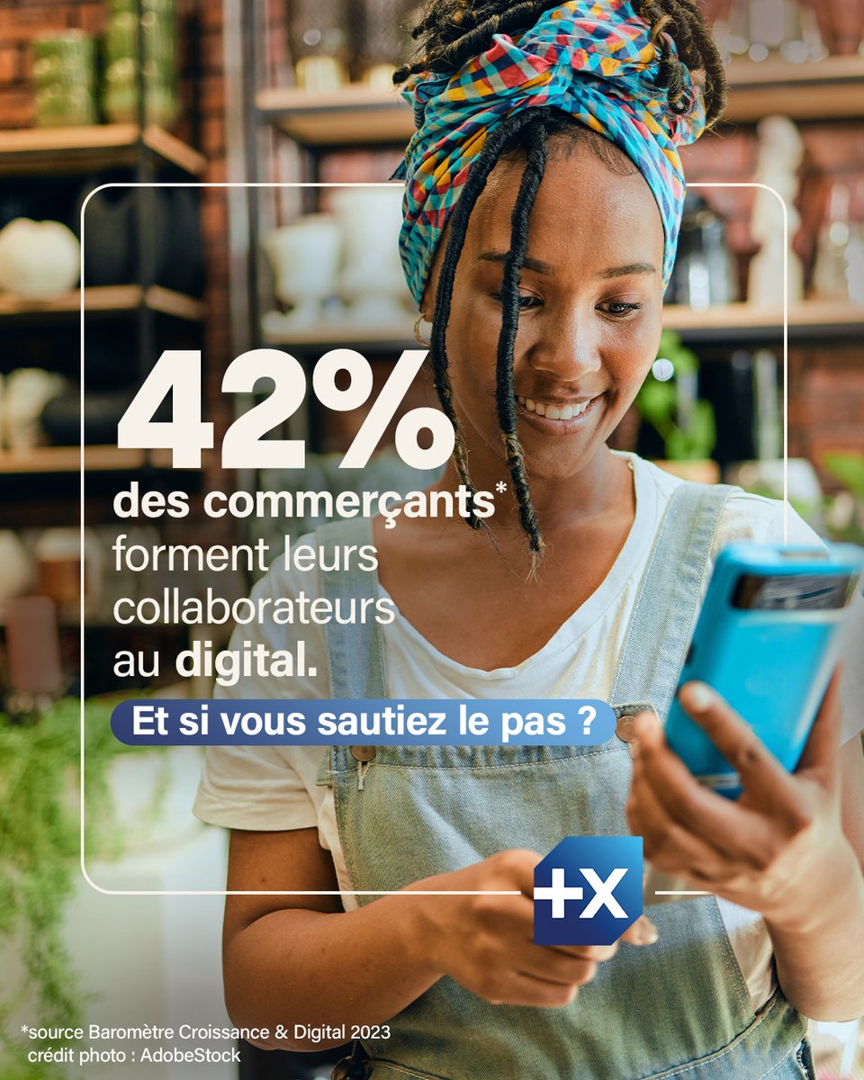 Le Baromètre Croissance & Digital 2023 de l'Acsel avec Banque Populaire rapporte que 42% des commerçants investissent dans la formation digitale. Découvrez nos modules d'initiation. 🚀 👉 fcld.ly/v3mq0nj #LaReussiteEstEnVous #PUB