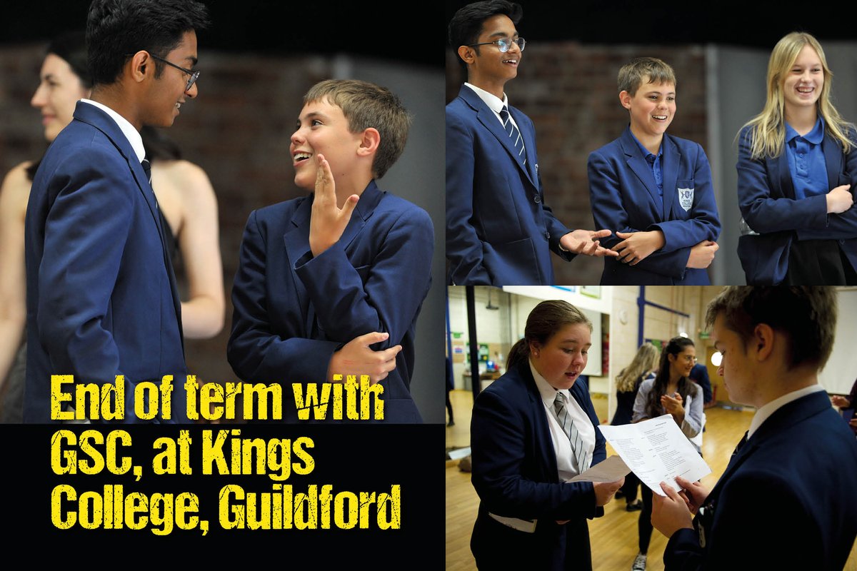 The end of a fabulous residential term at Kings College, Guildford, with workshops on Lord of the Flies, Once Upon a Fever and An Inspector Calls. Thank you to all involved.

#GSC #Guildford #localtheatre #kingscollege #dramaclubs #lordoftheflies #aninspectorcalls #onceuponafever