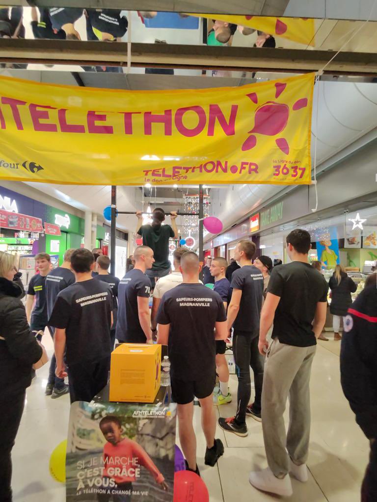 Magnanville : les pompiers sortent les muscles pour soutenir le Téléthon 2023 <a href="/pompiers78/">pompiers78</a> <a href="/Telethon_France/">AFM-Téléthon</a> mantes-actu.net/magnanville-le…