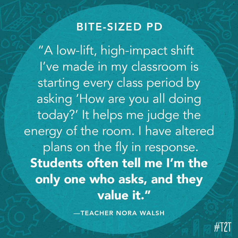 A tiny but transformative shift, from T <a href="/ReitzChemistry/">Nora Walsh</a>.

#OneSmallThing
