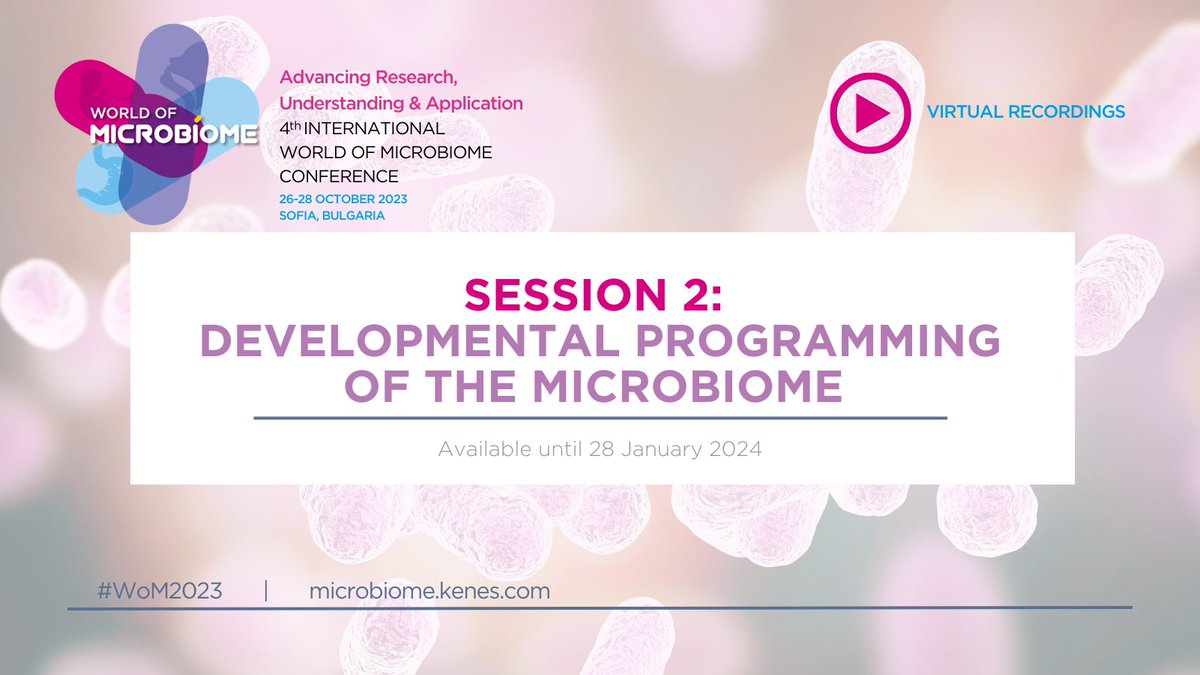 ⏪Look back at Session 2: Developmental programming of the #microbiome. Our spectacular speakers shared their discoveries on the commensal bacteria in mother’s milk and how exposure to parabens can influence the gut microbiota.👉bit.ly/46Qqzx0 #WoM2023