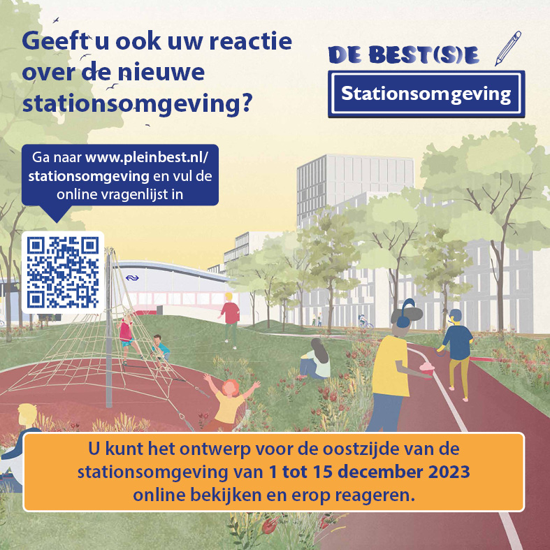 📣 Het voorlopige ontwerp voor de bebouwing (de woningen, parkeren voor bewoners, openbare ruimte en commerciële ruimte) aan de oostzijde van de stationsomgeving is klaar. Het ontwerp bekijken en er eventueel op reageren kan nog vóór 15 december via ➡️ pleinbest.nl/stationsomgevi…