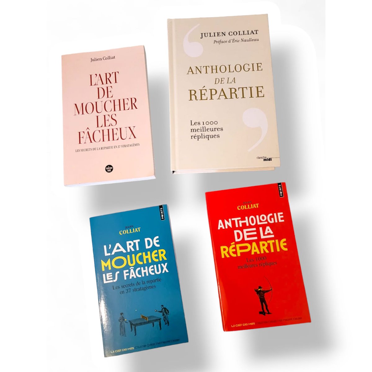 Anthologie de la répartie (@antho_repartie) on Twitter photo 🎁🎄 Pour les fêtes, offrez nos livres à vos proches !
✅ Anthologie de la repartie (<a href="/lecherchemidi/">Le cherche midi</a> ou <a href="/EditionsPoints/">Éditions Points</a>)
✅ L'Art de moucher les fâcheux (<a href="/lecherchemidi/">Le cherche midi</a> ou <a href="/EditionsPoints/">Éditions Points</a>)
🎅 Dans toutes les librairies ! 🎁🎄 Pour les fêtes, offrez nos livres à vos proches !
✅ Anthologie de la repartie (<a href="/lecherchemidi/">Le cherche midi</a> ou <a href="/EditionsPoints/">Éditions Points</a>)
✅ L'Art de moucher les fâcheux (<a href="/lecherchemidi/">Le cherche midi</a> ou <a href="/EditionsPoints/">Éditions Points</a>)
🎅 Dans toutes les librairies !