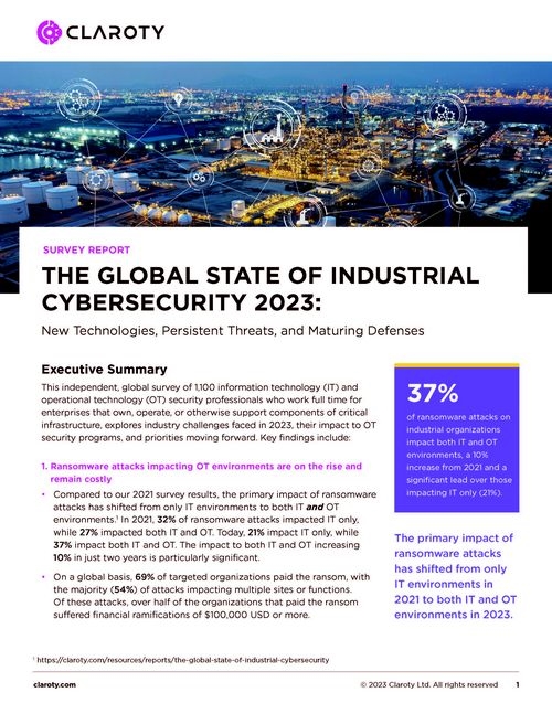 75 Prozent der Industrieunternehmen wurden im vergangenen Jahr Opfer eines #Ransomware-Angriffs

<a href="/Claroty/">Claroty</a> #Cybersecurity #Industrie #Netzwerksegmentierung #OperationalTechnology #OTSecurity #OTSicherheit #Vulnerability <a href="/WeissenbachPR/">WeissenbachPR</a> 

netzpalaver.de/2023/12/12/75-…