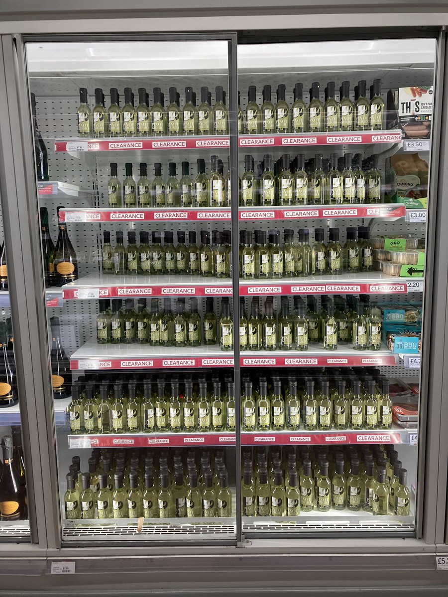 Update. Those small bottles of Pinot Grigio aren’t shifting… so it’s now a clearance sale