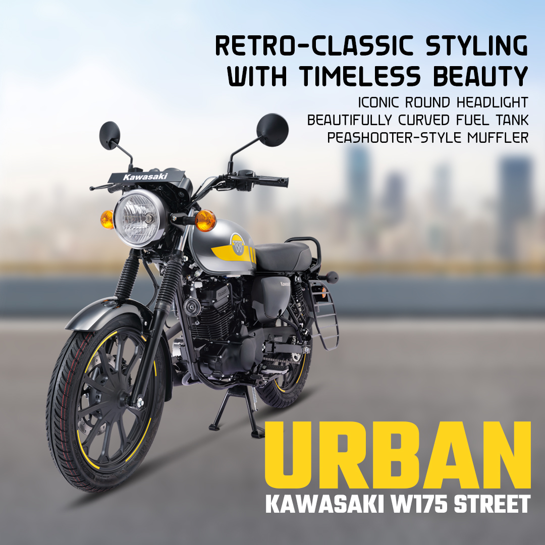 india_kawasaki's tweet photo. The Kawasaki W175-
The stylish companion of your daily classic rides.
.
.
#Kawasaki #Kawasaki #IndiaKawasakiMotors #LetTheGoodTimesRoll #W #W175 #AbsoluteRespect #W175Street https://t.co/UMckhCYHcY