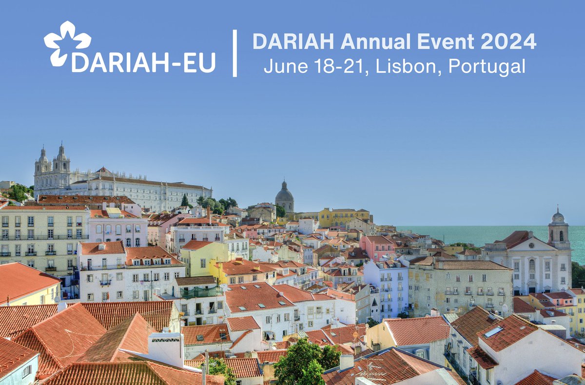 We are excited to announce that submissions are officially open for the DARIAH Annual Event 2024, taking place in Lisbon from June 18-21🥳🇵🇹 🗓️Deadline: February 4, 2024 Read more about the Call for Participants here & submit your proposal via ConfTool: dariah.eu/2023/12/12/dar…