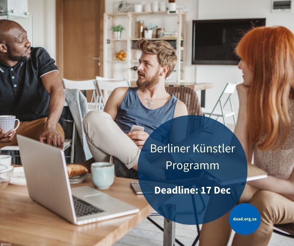 GermanyInAfrica's tweet photo. #OpenCall 📢 - The #BerlinArtistsProgramme honours 20 fellows with residency stays in #Berlin 🇩🇪.
2025 #fellowshipapplications in film, lit, music, & sound are open to int. artists and cultural workers 🎬 🎼.
NB! The deadline 📆 is December 17 🔗: https://t.co/e7Xr679J9X #DAAD https://t.co/1u9NG6X2HK