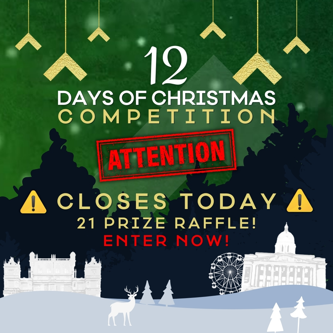 🚨Last Chance to #Win Alert!🚨 Today is the final day to enter our #12DaysofChristmas #Competition!🎁✨ 🎁Don't miss out on the chance to win one of 21 amazing prizes, including 2 short breaks! ➡️ENTER HERE: bit.ly/12DaysXmasComp #ClosingToday #Nottingham #LoveNotts #Notts