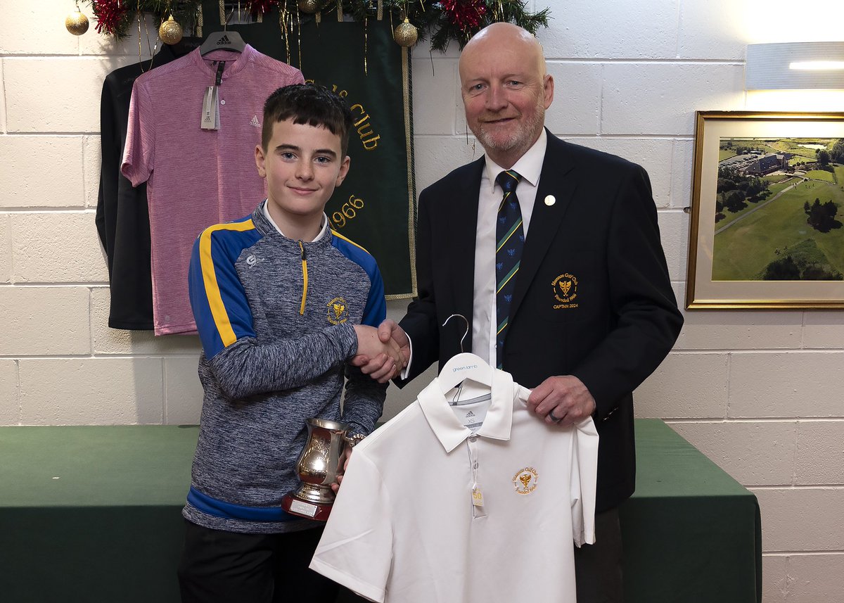 We had our 2023 Junior Boys presentation on Sunday. Congratulations to our winners;
GOY Damien Lyne
Short Course GOY Seán Conlon
Eugene Logan Matchplay Champion Georgie Pyke 
Many thanks to all the kids and parents for a wonderful 2023. <a href="/GolfIreland_/">Golf Ireland</a> #clarejuniorgolf #juniorgolf