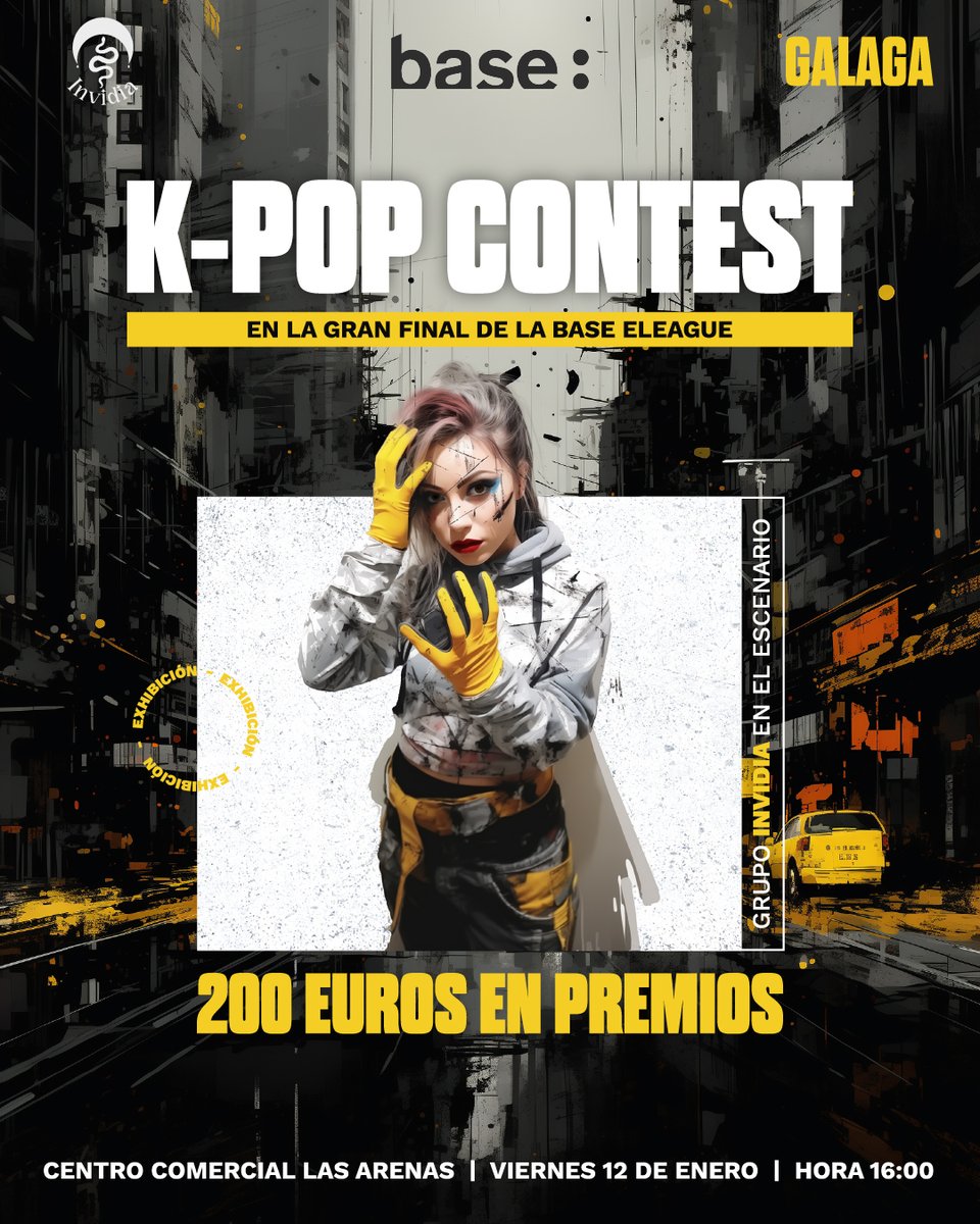 ¡Que rompa el K-Pop! 🤞 En la gran final de la Base eLeague también hemos hecho hueco para un K-Pop Contest que sirva de exhibición para todos y todas las asistentes. Contaremos con el grupo Invidia sobre el escenario al mando de la exhibición y durante toda la jornada.