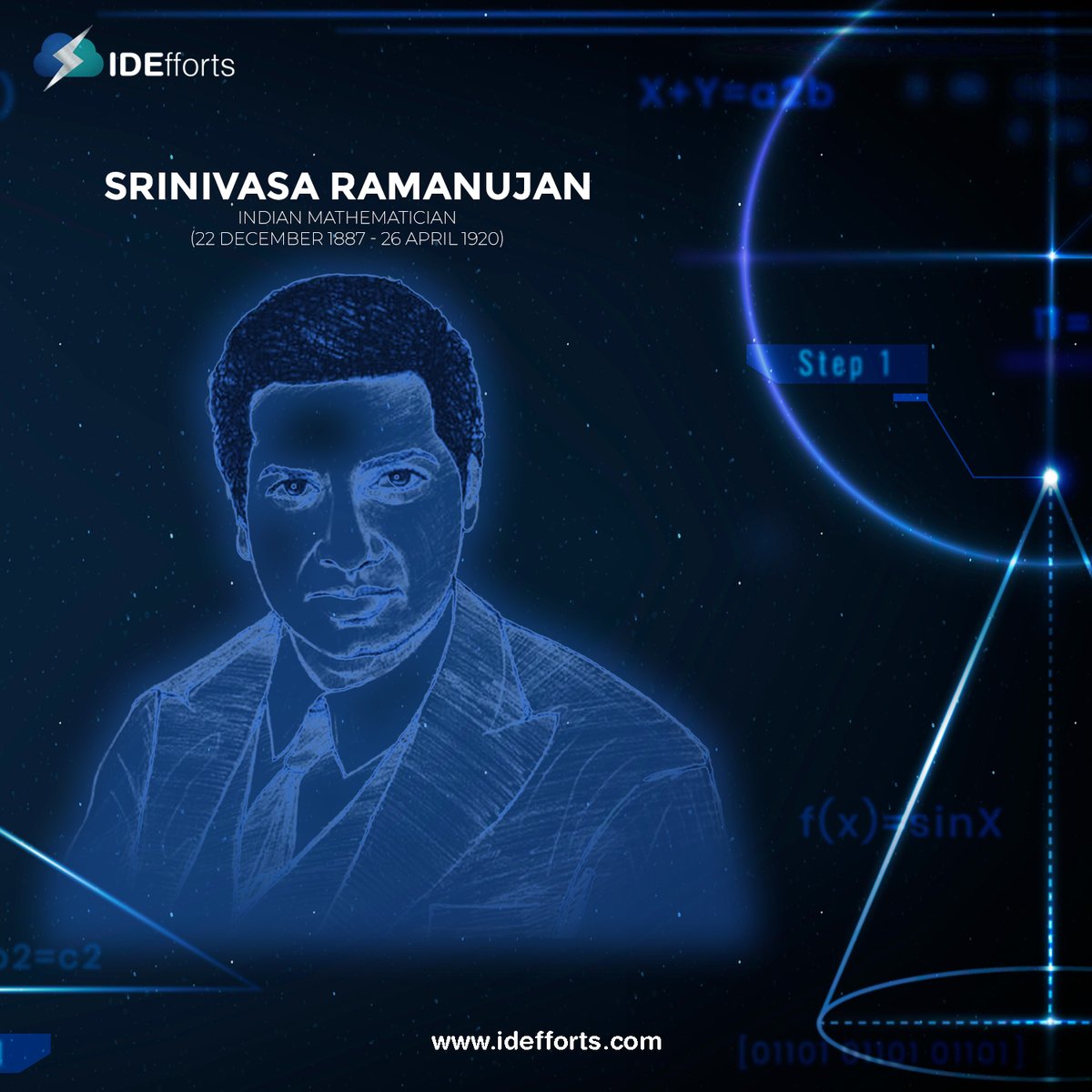 IDEfforts_'s tweet image. IDEfforts pays tribute to Srinivasa Ramanujan on National Mathematics Day. 

Much like his mathematical marvels, our developers craft algorithms that shape the future. 🌐💻 

#CodingMath 
#MathematicalInnovation