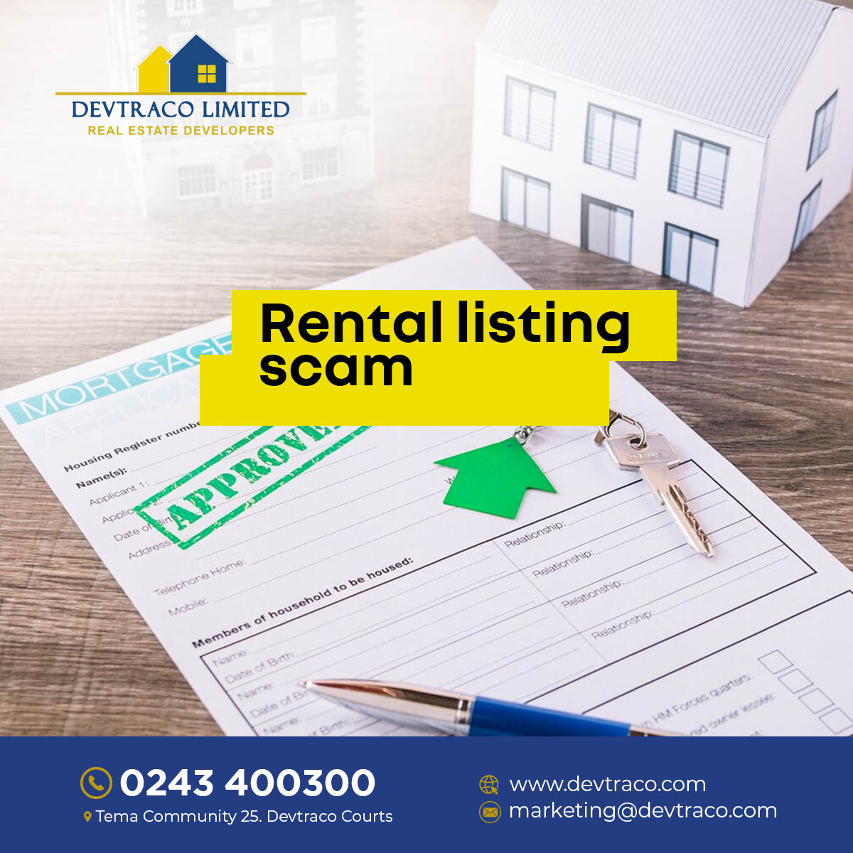 DevtracoLimited's tweet image. Rental property scams inflict financial and emotional harm as victims arrive at their &apos;new&apos; homes to find them nonexistent or already occupied. 
#DevtracoCourts #DevtracoGroup #DevtracoLimited