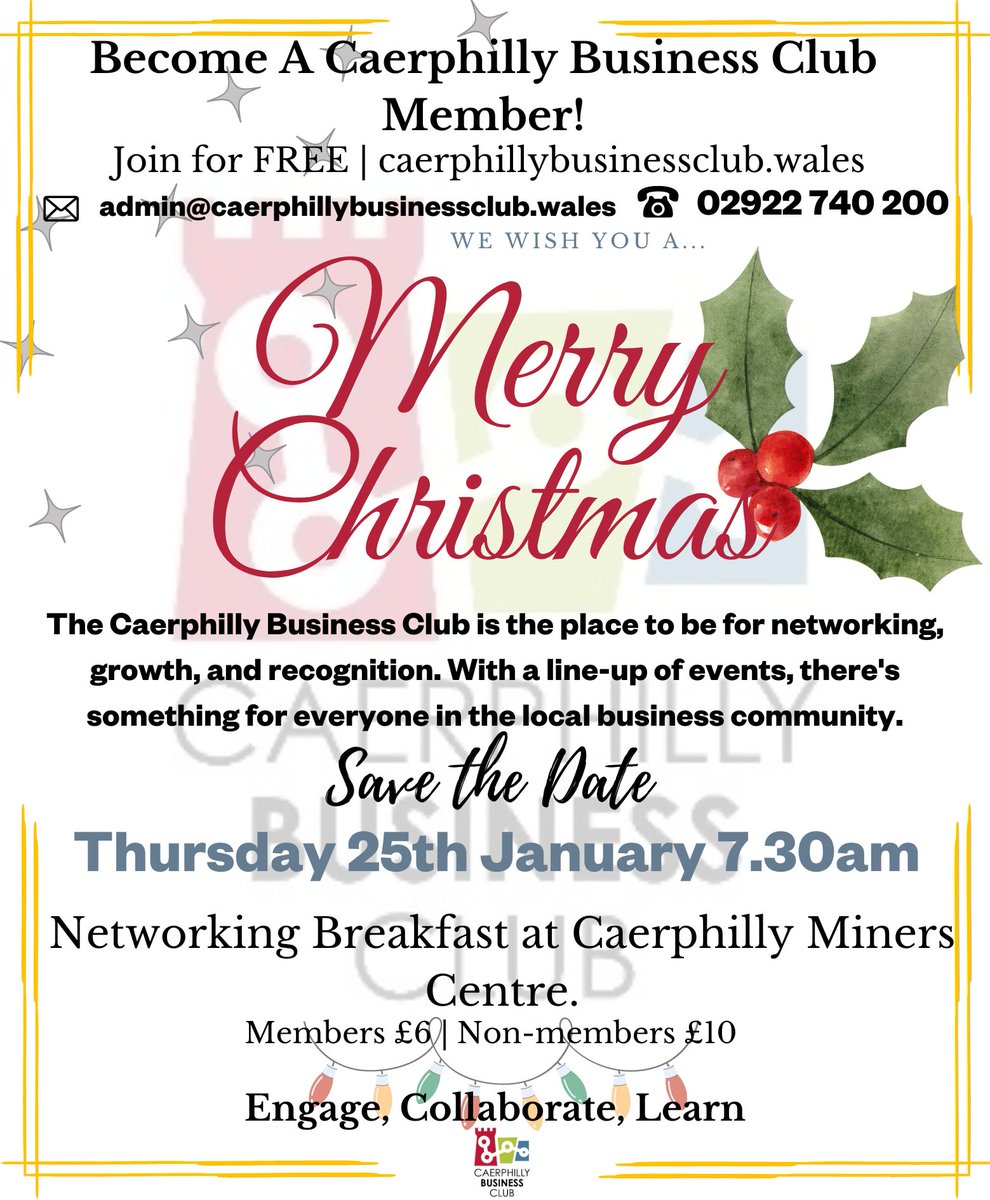 🎉𝐒𝐀𝐕𝐄 𝐓𝐇𝐄 𝐃𝐀𝐓𝐄! Our first networking breakfast of the year is booked! Join us at Caerphilly Miners Centre for the Community and kick off the year right! 🌟 𝗠𝗮𝗸𝗲 𝘀𝘂𝗿𝗲 𝘁𝗼 𝘀𝗲𝗰𝘂𝗿𝗲 𝘆𝗼𝘂𝗿 𝘁𝗶𝗰𝗸𝗲𝘁𝘀 👉 loom.ly/lVQyId8 #CBClub #CBClubEvents