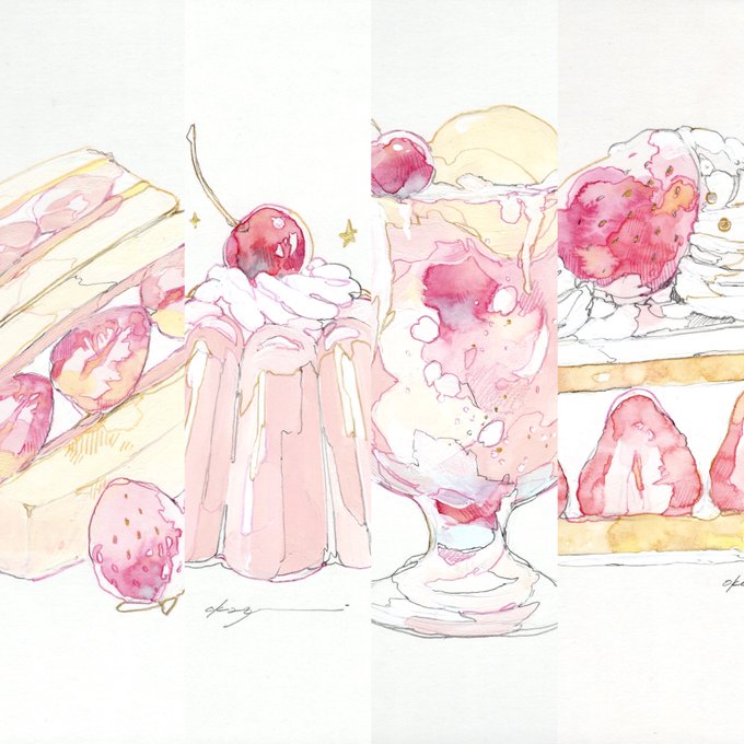 「dessert traditional media」 illustration images(Latest)