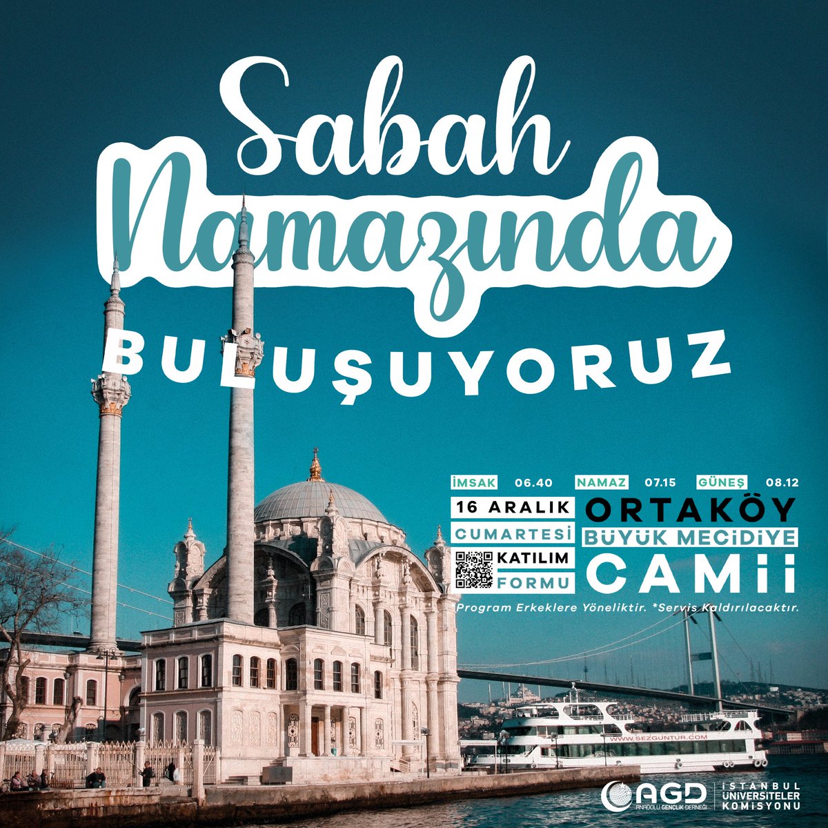 ticaretuni_agd's tweet image. 🕌 Sabah Namazı&apos;nda Buluşuyoruz
📍Ortaköy Büyük Mecidiye Camii
🗓️ 16 Aralık 2023 | Cumartesi
🕐 Namaz: 07.15
🚌 Belirlenen Noktalardan Servis Kaldırılacaktır
#agd  #SabahNamazı #4fakülte