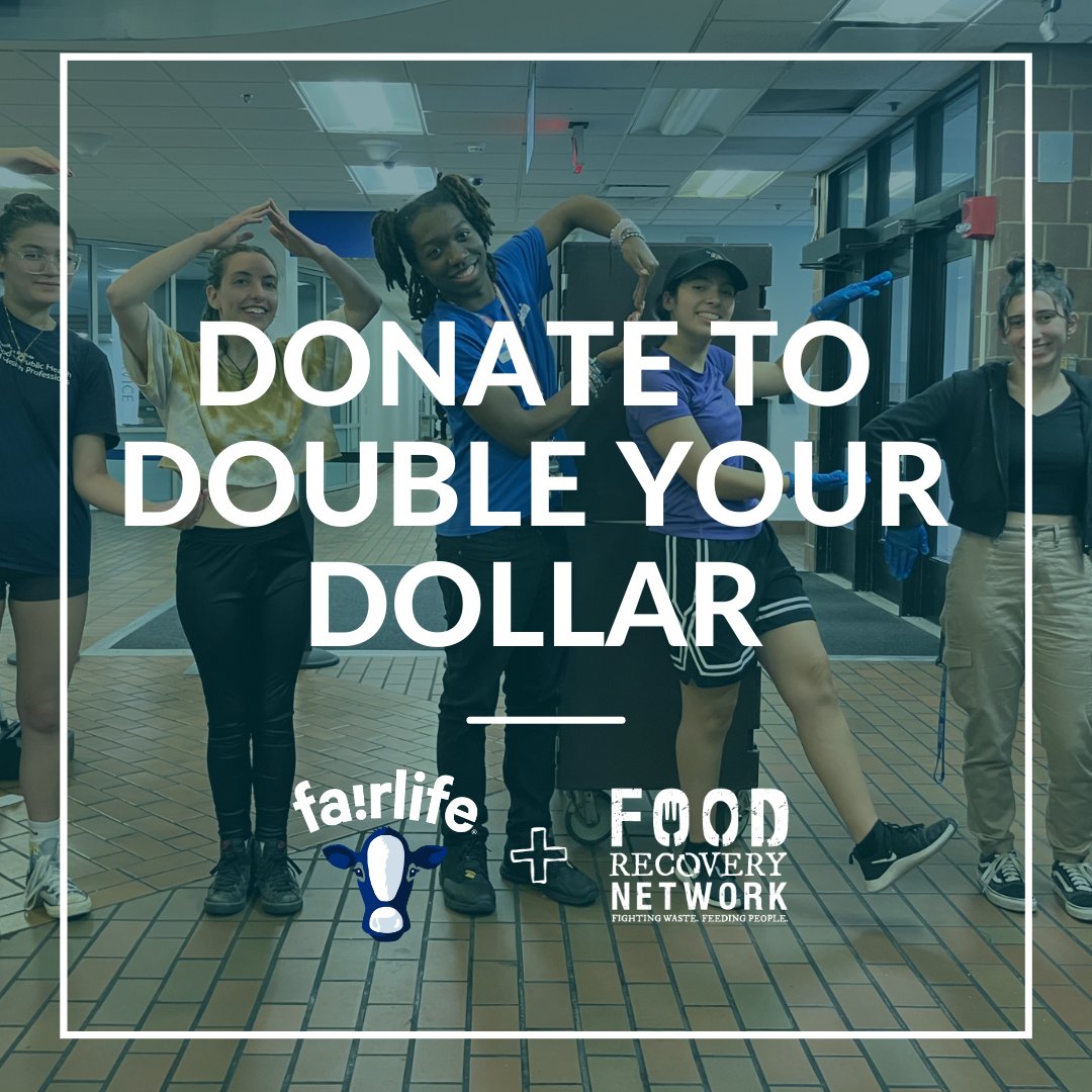 Through 12/31 @fairlife is matching all donations made to FRN dollar for dollar! Your support helps FRN mobilize, train, and supply all of our chapters to recover surplus food and route it to their neighbors experiencing hunger . Click 👉 bit.ly/DonateFRN23 to donate!