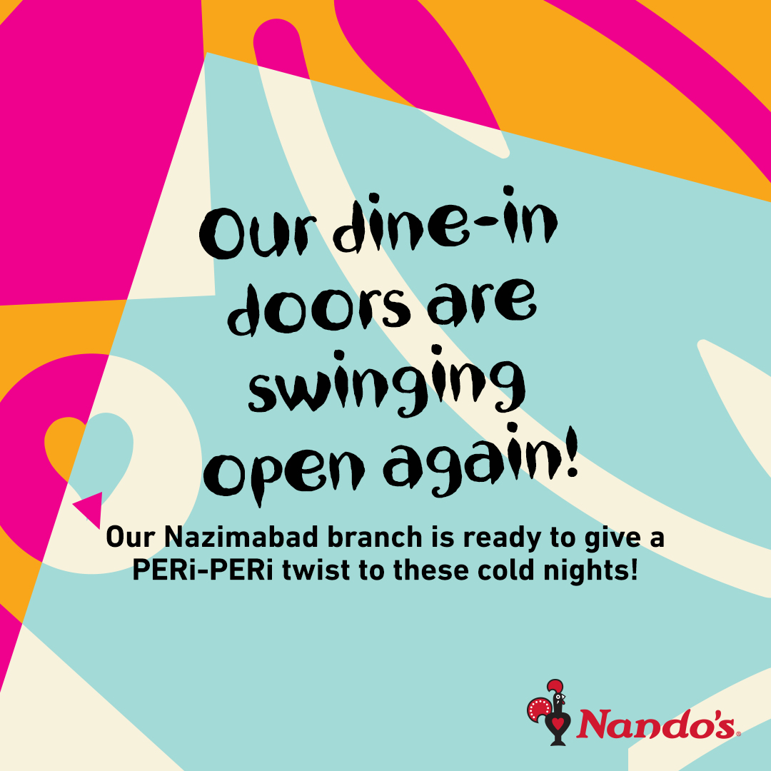 Warm up your winter evenings with a touch of PERi-PERi! Our Nazimabad branch dine-in is open, ready to make your nights as spicy as they can be. #NandosPK #FlameGrilled #PERiPERi