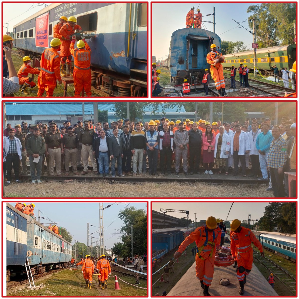 11NDRF's tweet photo. #DisasterPreparedness
@11NDRF_VARANASI 
🔸Conducted #JointMockExercise on Train Accident Scenario
🔸With @nerailwaygkp
🔸Near Rly Coaching Depot, NER Aishbagh #Lucknow (U.P)
#BePrepared #BeSafe
#NDRF4U🇮🇳
@NDRFHQ
@ManojKu21690089
@RailMinIndia 
@AdminLKO
@UPSDMA1
@CMOfficeUP https://t.co/Uy6z4UlhiA