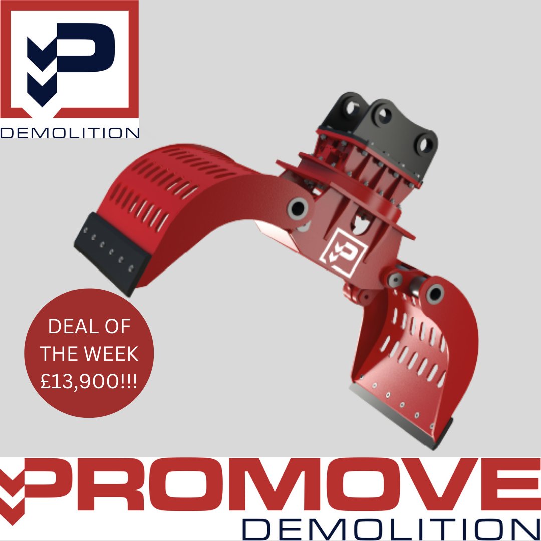 ❗ATTACHMENT DEAL OF THE WEEK❗

This week's Promove attachment deal of the week is an (ex demo) HG17.18 Selector Grab for just £13,900!

☎️ 07534 505 755 ☎️08444 99 44 99
✉️daren.cummings@tdlequipment.com

#SelectorGrab #PromoveDemolition #Attachment
@BallyveseyLtd