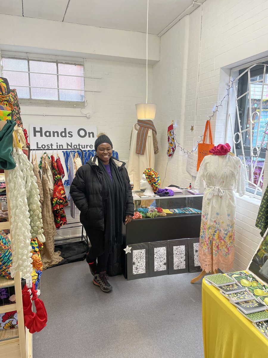 Get down to @ManchesterCraft centre and support fabulous local creatives including our Gorton sustainable fashion hero @touchet_valery who is selling her beautiful textiles products!