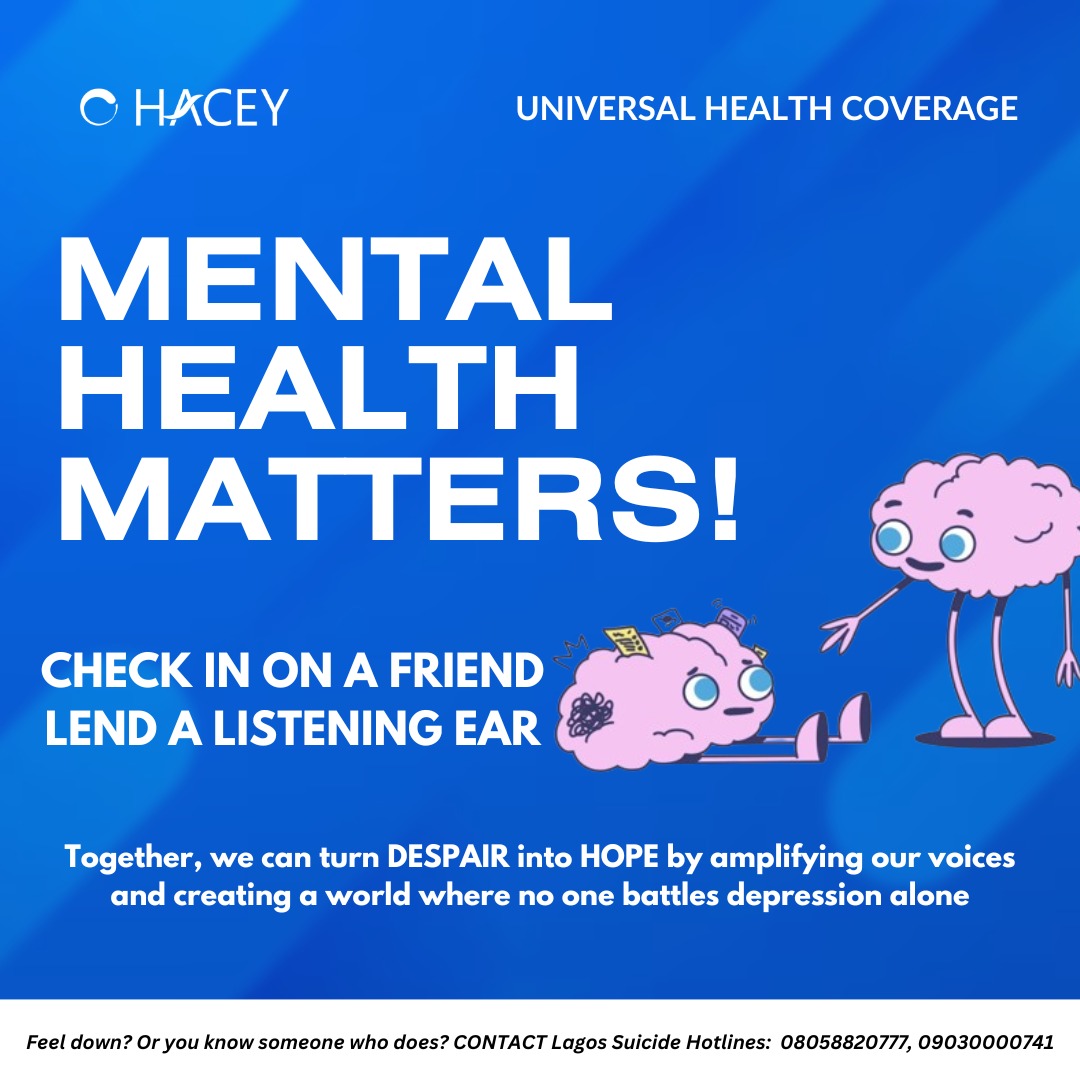In commemoration of the Universal Health Coverage, we embrace the power of mental health well-being. Today, let's unite for a healthier tomorrow that includes comprehensive and emotional mental support for all.🌐💙 #MentalHealthMatters #MindMatters #UHC #HaceyUHC