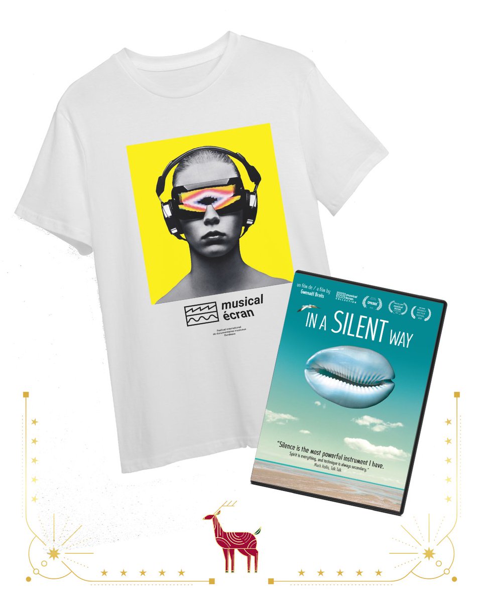 🎄🎁 𝗖𝗛𝗥𝗜𝗦𝗧𝗠𝗔𝗦 𝗣𝗔𝗖𝗞 

👕📀 Pack 𝐭𝐞𝐞-𝐬𝐡𝐢𝐫𝐭 𝐜𝐨𝐥𝐥𝐞𝐜𝐭𝐨𝐫  Musical Écran + DVD 𝗜𝗻 𝗮 𝗦𝗶𝗹𝗲𝗻𝘁 𝗪𝗮𝘆 (Prix du Jury - Musical Écran 2021) pour 20€... ça c'est cadeau !  

Acheter ici :  bit.ly/46TEVNk 

#MusicalEcran #Noël #Christmas