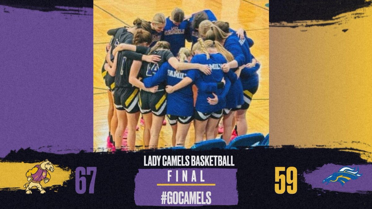 Lady Camels Varsity make it a "Sweep" of the Lady Thoroughbred  by winning 67-59.  Macie Peoples led the offense with 13pts followed by Izzy Jayasuriya with 11pts and Alli Collins and Faith Whitford with 10pts each #GOCAMELS!